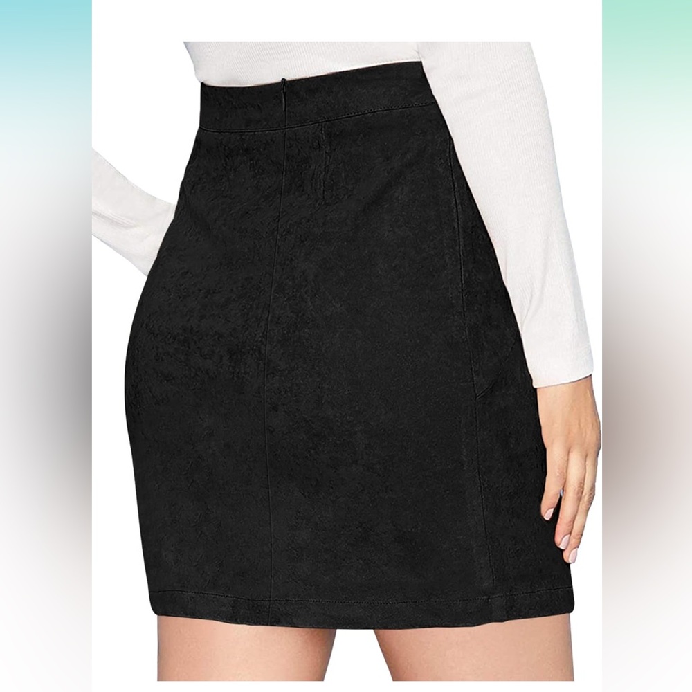 Faux Suede mini skirt - Picture 2 of 4